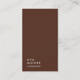 Kreativ Simple Plain Brown Trendig Consultant Visitkort