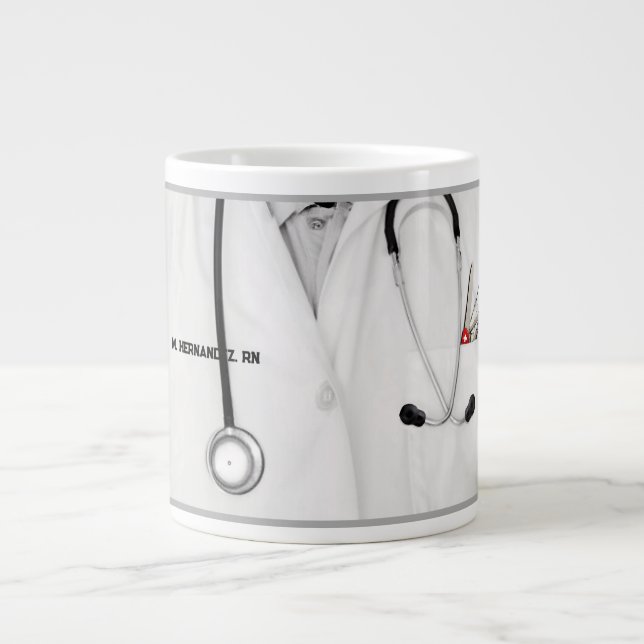 Kreativ Sjuksköterska Jumbo Mugg (Framsidan)
