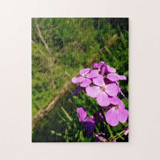 Kreativ skogen-blommans grönt fotopussel (Vertikal)