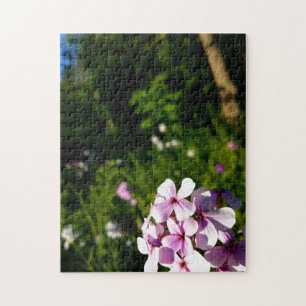 Kreativ skogen-blommans grönt fotopussel