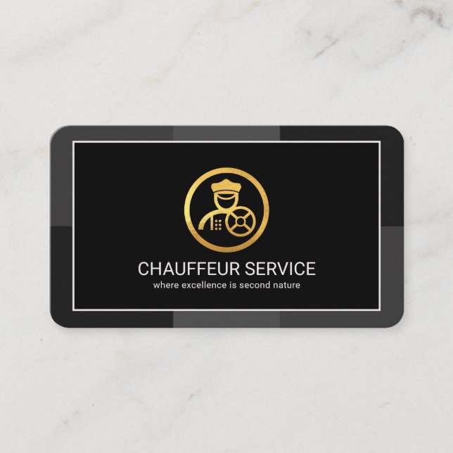 Kreativ Snyggt Grått Monokrome Lagrar Driving Visitkort (Framsida)