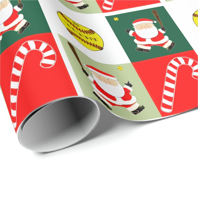 Kreativ Softball Helgdag Gift Wrapping Papper Presentpapper (Rullad Hörn)