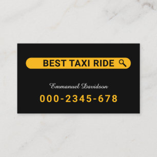 Kreativ Sök Dina Taxitjänster Visitkort