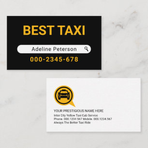 Kreativ Sök Ditt Namn Taxi Visitkort
