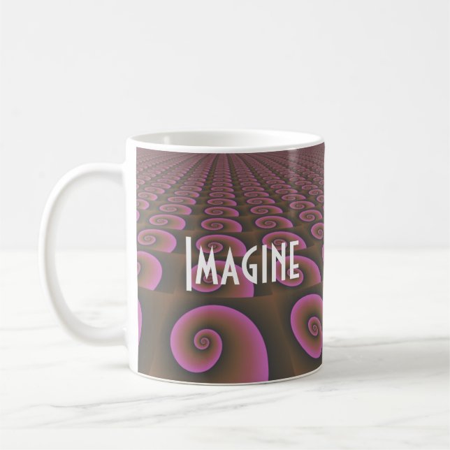 Kreativ som tänker på motiv design kaffemugg (Vänster)