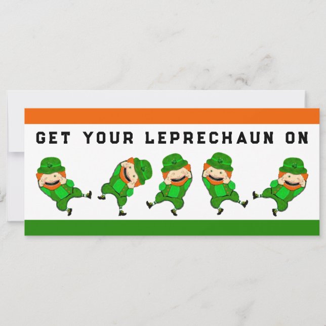 Kreativ St. Patrick's Day-fest Inbjudningar (Framsida)
