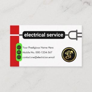 Kreativ strömplugg linjekrets elektricitet visitkort