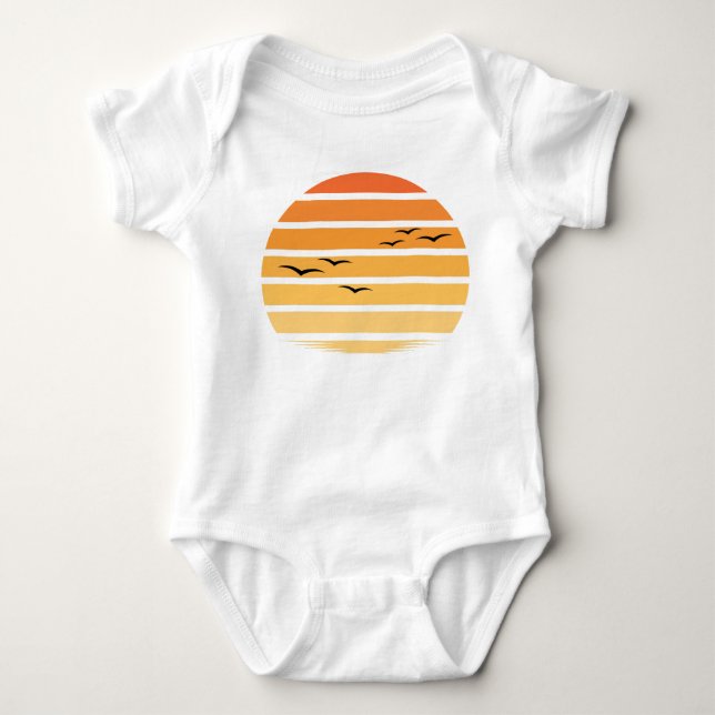 Kreativ Sunset Beach T Shirt (Framsida)