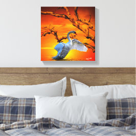 Kreativ Svan Wall Art Art Canvastryck