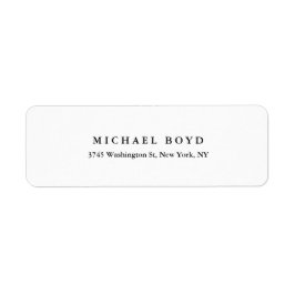 Kreativ, svart och vit, klassisk Professionell Returadress Etikett
