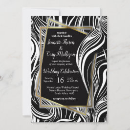 Kreativ Svartvitt sömlösa Abstrakter Inbjudningar