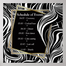 Kreativ Svartvitt sömlösa Abstrakter Poster