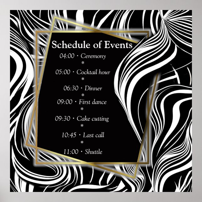 Kreativ Svartvitt sömlösa Abstrakter Poster (Framsidan)