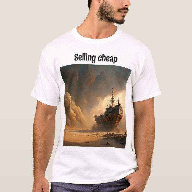 Kreativ t skjorta för en säljande billigt i öknen t shirt (Framsida)
