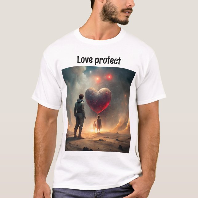 Kreativ t skjorta för hur kärlek kan skydda t shirt (Framsida)