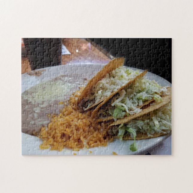 Kreativ tacos bönas ris fotopussel (Horisontell)