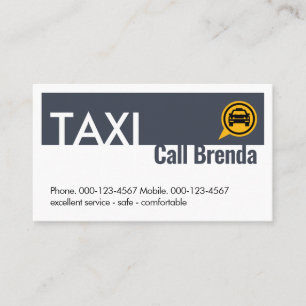 Kreativ Taxibilservice Blue Layer Visitkort