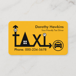 Kreativ Taxiväg Körriktning Visitkort