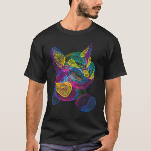 Kreativ teckning för kattfärgat katt t shirt