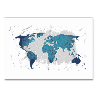 Kreativ teckning karta i världen bordsnummer