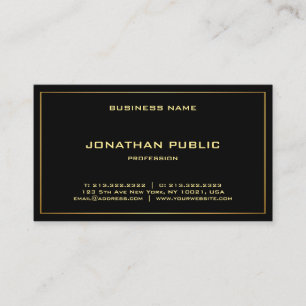 Kreativ Template Black Guld Professionell Modern Visitkort