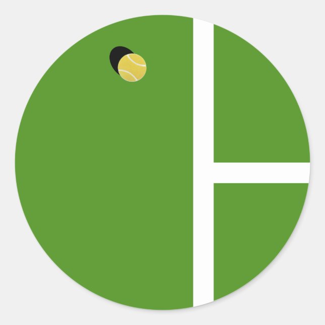 Kreativ Tennis Runt Klistermärke (Framsida)
