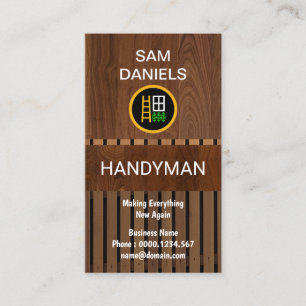 Kreativ Träbetspaneler, Handyman Visitkort