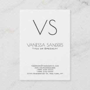 Kreativ Trendig Monogram Plain White Visitkort