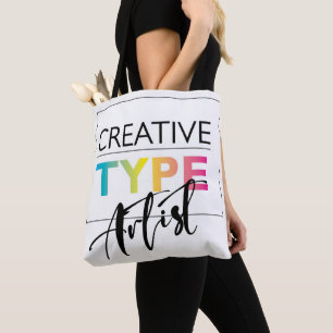 Kreativ Type Artist Tote Bag Tygkasse