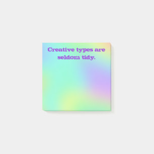 Kreativ Types Rainbow Post-it Notes Block