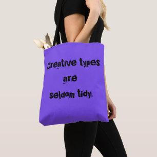 "Kreativ Types Sälldom Tidy" Lila Tote Bag Tygkasse