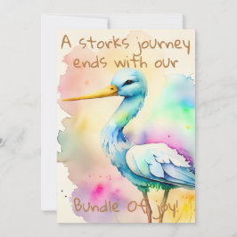 Kreativ, unika inbjudningar till babyvisningsprogr