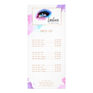 Kreativ Vattenfärg Eyelash Blue Reklamkort