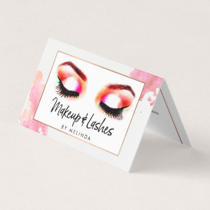Kreativ Vattenfärg Ögon Makeup/Lash Aftercare Visitkort