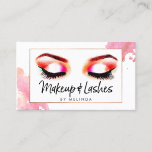 Kreativ Vattenfärg Ögon Makeup/Lash Visitkort
