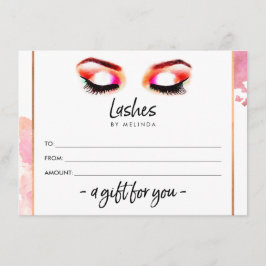 Kreativ Vattenfärgscertifikat Eyelash Gift Certifi