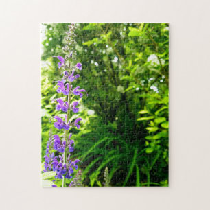 Kreativ vild blomsterpromenad fotopussel