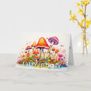 Kreativ Vild Retro Mushroom Art Kort