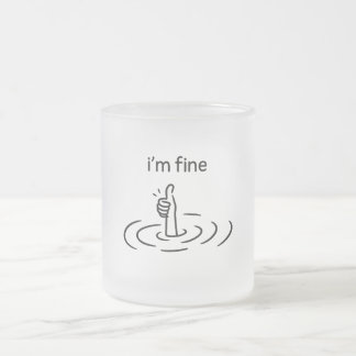 Kreativ, viskartat, minimalistiskt frostad glasmugg