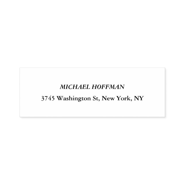 Kreativ Vit, minimalistisk, klassisk kursiv stil Självfärgande Stämpel (Design)