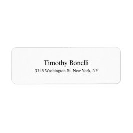 Kreativ Vit Snyggt Elegant Modern Stil Returadress Etikett