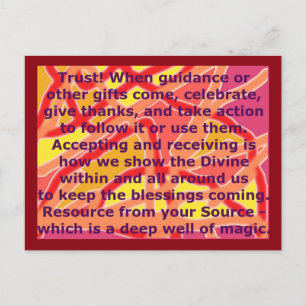 Kreativ vycard 3 Trust Magic Source Framework Vykort