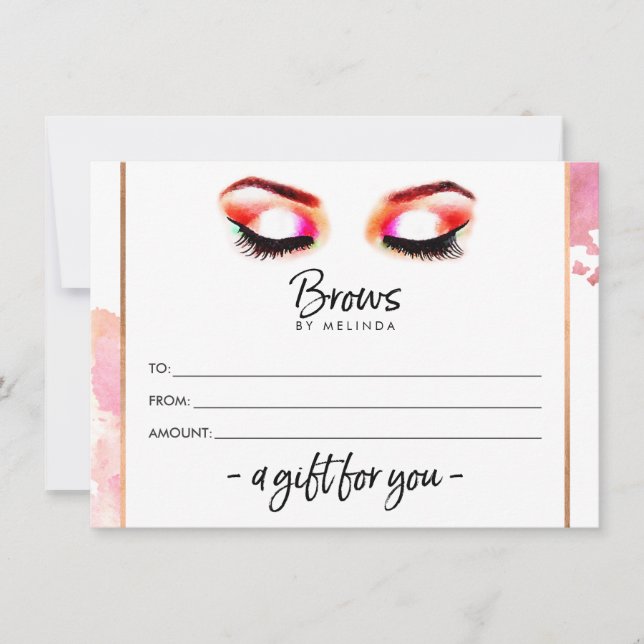 Kreativ Watercolor Eyebrows Gift Certificate (Framsida)