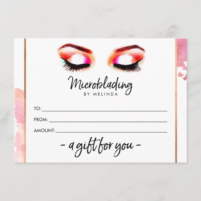 Kreativ Watercolor Eyebrows Microblading Gift (Framsida)