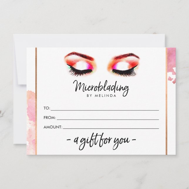 Kreativ Watercolor Eyebrows Microblading Gift (Framsida)