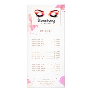 Kreativ Watercolor Eyebrows Microblading Reklamkort