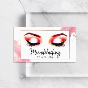 Kreativ Watercolor Eyebrows Microblading Visitkort