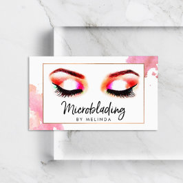Kreativ Watercolor Eyebrows Microblading Visitkort