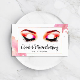 Kreativ Watercolor Eyebrows Microshading Visitkort