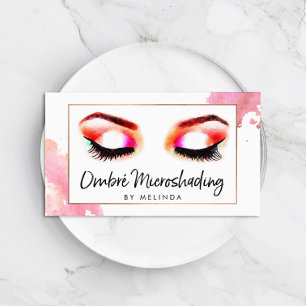 Kreativ Watercolor Eyebrows Microshading Visitkort